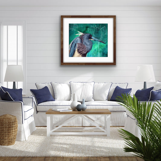 CERULEAN KINGFISH RESTING - DIGITAL COLORING PRINT