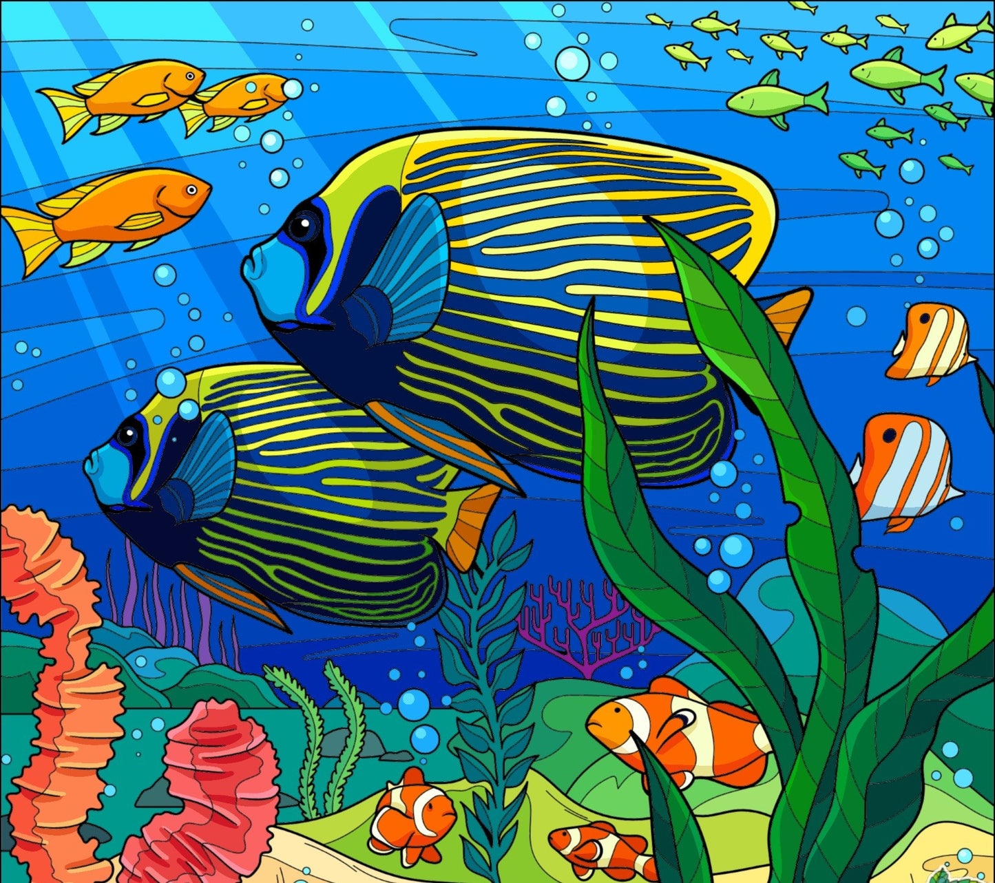 WIGGLES IN THE WATER - DIGITAL COLORING PRINT