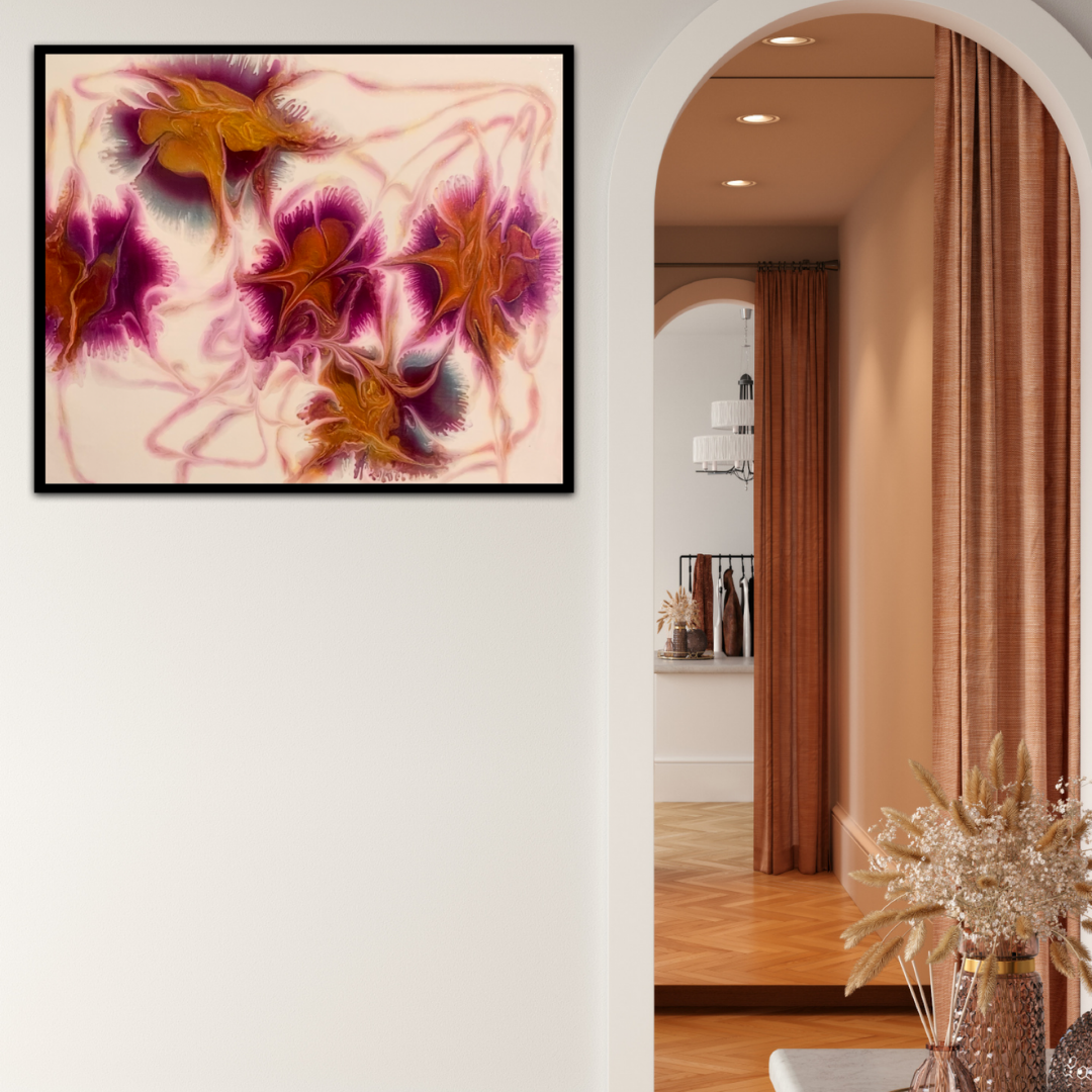 Circle of Jelly Fish - 16" x 20" Stretched Canvas