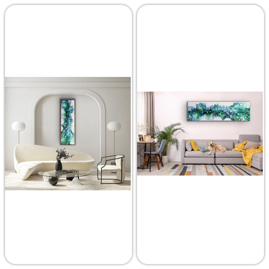 Dutch Pour With A Kiss - 12" x 36" Gallery Wrapped Canvas