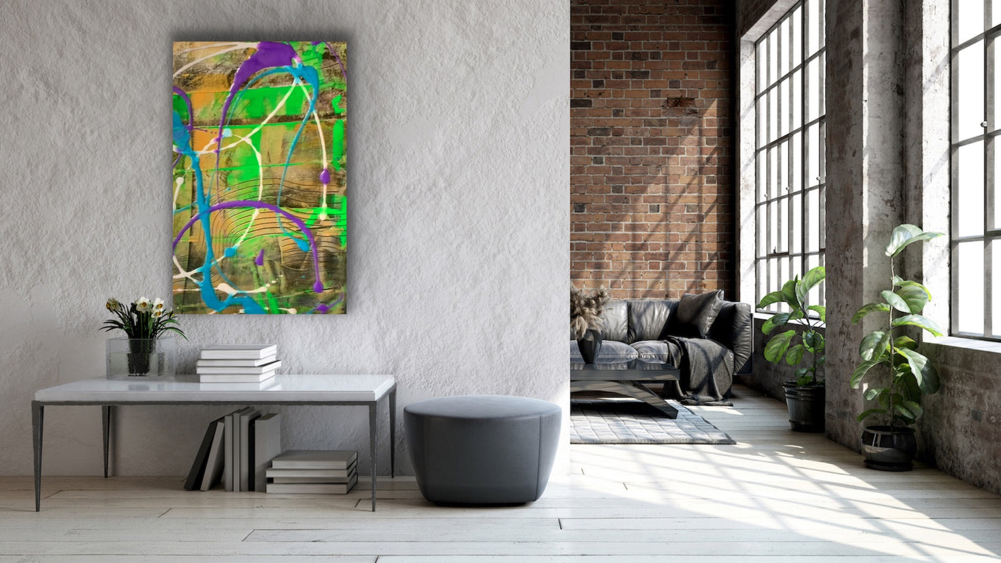 Abstract After Hours - 16" x 20" Stretched Canvas