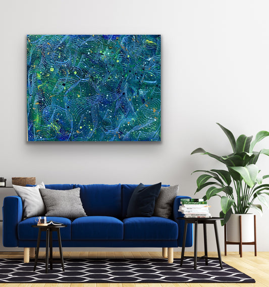 Musical Fish - 16" x 20" Stretched Canvas