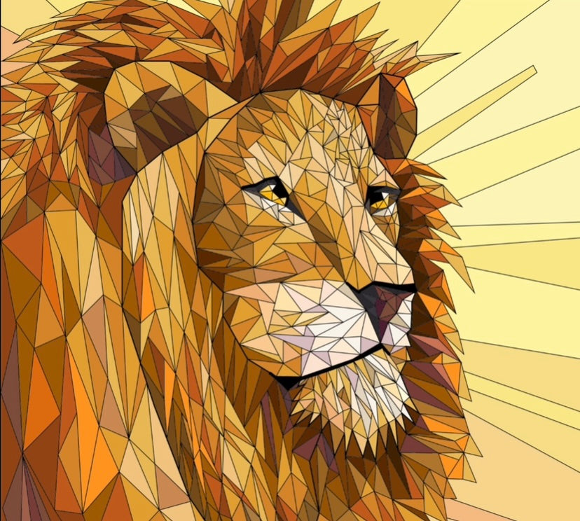 THE MIGHTY LION - DIGITAL COLORING PRINT