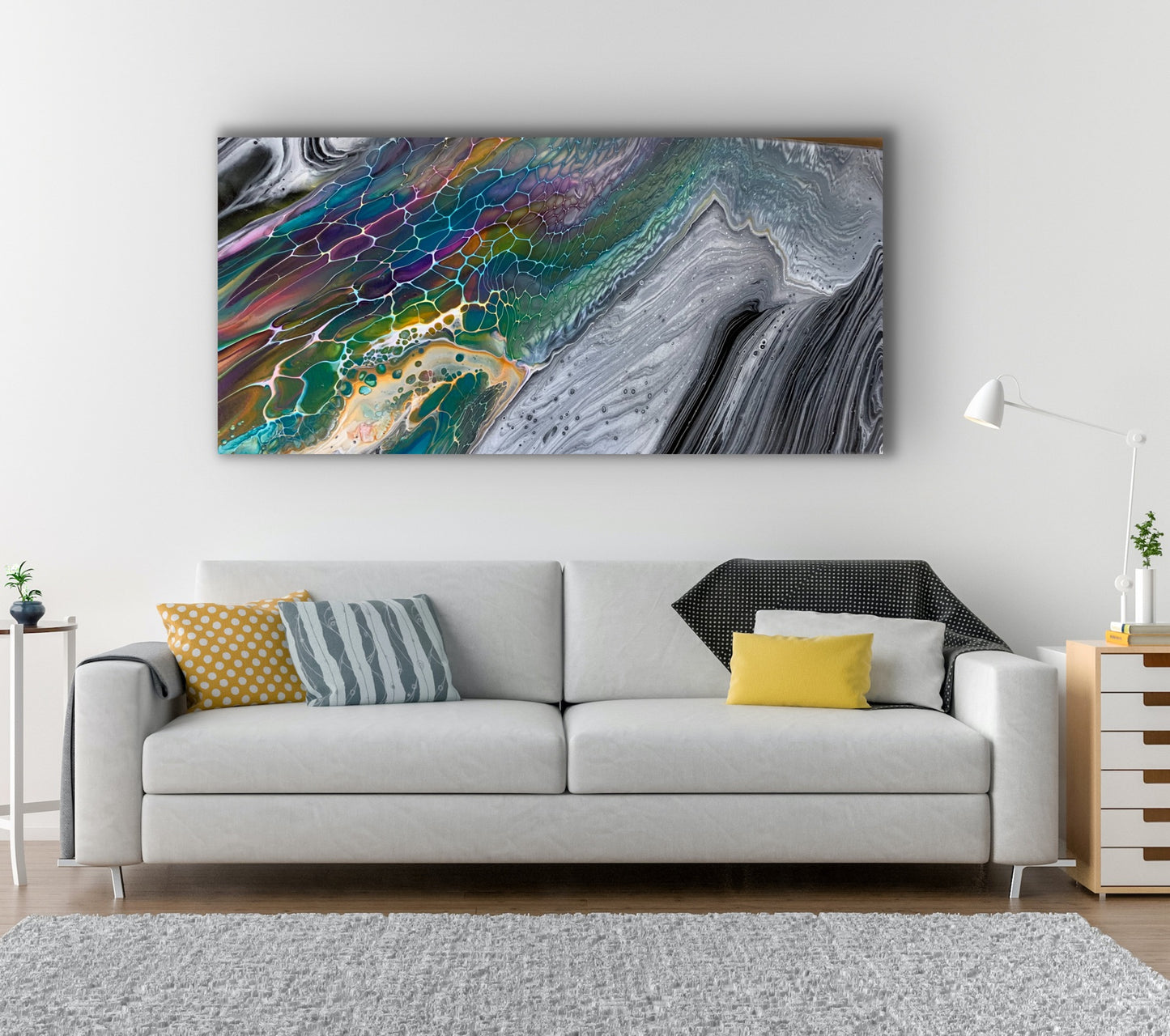 Energy Flowing - 10" x 20" Stretched Canvas