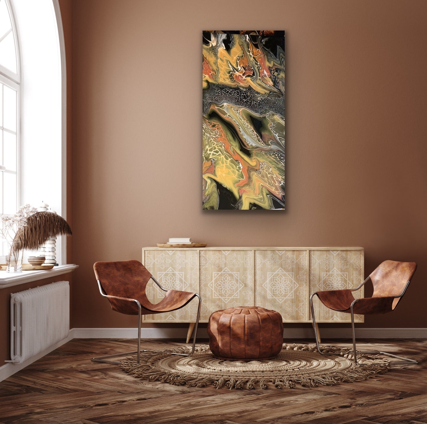 Safari Flame - 12" x 24" Gallery Wrapped Canvas